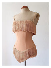 Load image into Gallery viewer, 1940s 1950s - Fabulous Fringe Burlesque Leotard - Sz XS/S
