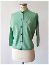 Load image into Gallery viewer, 1950s - BALLANTYNE, Scotland - Gorgeous Mint Green Cashmere Cardigan