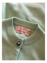 Load image into Gallery viewer, 1950s - BALLANTYNE, Scotland - Gorgeous Mint Green Cashmere Cardigan