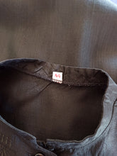 Load image into Gallery viewer, 1950s - Superb Black Silk Oriental Style Blouse - Sz 44