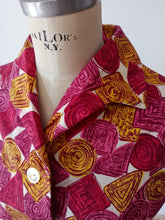 Load image into Gallery viewer, 1950s - Stunning Abstract Cotton Blouse - Sz 48