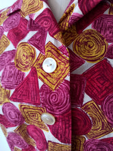 Load image into Gallery viewer, 1950s - Stunning Abstract Cotton Blouse - Sz 48