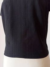 Load image into Gallery viewer, 1950s 1960s - Exquisite Black Rayon Blouse - Sz 42