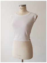 Cargar imagen en el visor de la galería, 1950s - DEADSTOCK - Gorgeous White Cotton Top - Sz S/M