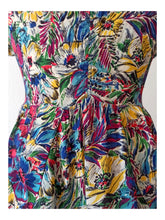 Cargar imagen en el visor de la galería, 1940s - GERMANY - Spectacular Floral Cold Rayon Silk Dress - W29 (74cm)