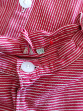 Cargar imagen en el visor de la galería, 1940s - AK - Gorgeous Red Stripes Workwear Blouse - Sz 50