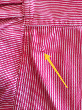 Cargar imagen en el visor de la galería, 1940s - AK - Gorgeous Red Stripes Workwear Blouse - Sz 50