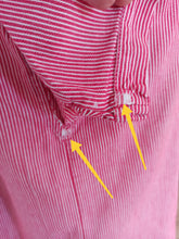Cargar imagen en el visor de la galería, 1940s - Gorgeous Red Stripes Workwear Blouse - Sz 50