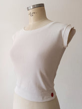 Cargar imagen en el visor de la galería, 1950s - DEADSTOCK - Gorgeous White Cotton Top - Sz S/M