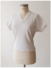 Carica l'immagine nel visualizzatore di Gallery, 1950s - DEADSTOCK - Gorgeous White Cotton Top - Sz 46