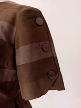 Charger l'image dans la galerie, 1950s 1960s - Stunning Dark Brown Dress - W26 (66cm)