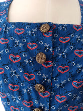 Cargar imagen en el visor de la galería, 1940s - GERMANY - Gorgeous Cotton Dress - W28.5 (72cm)
