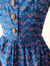 Cargar imagen en el visor de la galería, 1940s - GERMANY - Gorgeous Cotton Dress - W28.5 (72cm)