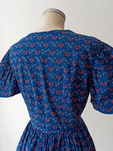 Cargar imagen en el visor de la galería, 1940s - GERMANY - Gorgeous Cotton Dress - W28.5 (72cm)