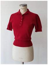 Load image into Gallery viewer, 1940s 1950s - PRINGLE, Scotland - Lipstick Red Cashmere Jumper - Sz Medium