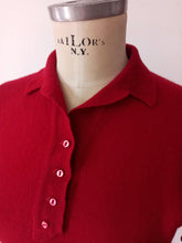 Load image into Gallery viewer, 1940s 1950s - PRINGLE, Scotland - Lipstick Red Cashmere Jumper - Sz Medium