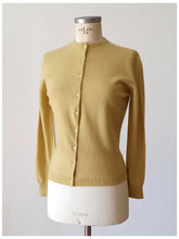 Charger l'image dans la galerie, 1950s - PRINGLE, Scotland - Mustard Cashmere Cardigan - Sz 36