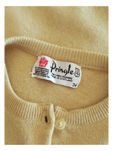 Charger l'image dans la galerie, 1950s - PRINGLE, Scotland - Mustard Cashmere Cardigan - Sz 36
