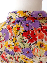 Charger l'image dans la galerie, 1930s - Charming Honeycomb Floral Crepe Dress - W29 (74cm)