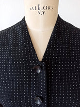 Load image into Gallery viewer, 1940s 1950s - Gorgeous Black Rayon Dress - W39 (100cm)