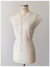 Load image into Gallery viewer, 1940s 1950s - Exquisite Cotton Lace Blouse - W33 (84cm)