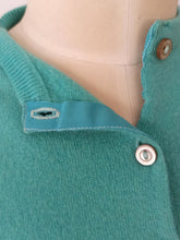 Charger l'image dans la galerie, 1950s 1960s - PRINGLE, Scotland - Turquoise Cashmere Cardigan - Sz 34/36