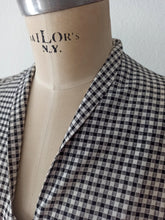 Load image into Gallery viewer, 1940s 1950s - Stunning Black & White Vichy Cotton Dress - W27.5 (70cm)