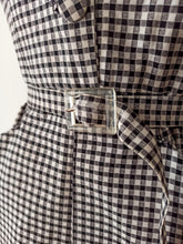Load image into Gallery viewer, 1940s 1950s - Stunning Black & White Vichy Cotton Dress - W27.5 (70cm)
