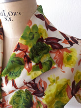 Load image into Gallery viewer, 1950s 1960s - FRANCE - Exquisite Roseprint Satin Dress - W28.5 (72cm)