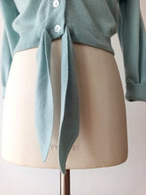 Load image into Gallery viewer, 1950s - DALTON, USA - Turquoise Cashmere Cardigan