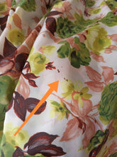 Load image into Gallery viewer, 1950s 1960s - FRANCE - Exquisite Roseprint Satin Dress - W28.5 (72cm)