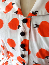Load image into Gallery viewer, 1950s - CONTINENTALS, UK - Spectacular Oranges Cotton Dress - W26 (66cm)