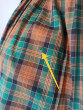 Charger l'image dans la galerie, 1950s - FRANCE - Gorgeous Checked Cotton Dress - W31.5 (80cm)