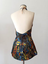 Cargar imagen en el visor de la galería, 1950s - CIOTAT, France - Stunning Pleated Swimsuit - Sz 46