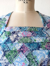Cargar imagen en el visor de la galería, 1940s - L.D.D.B - Precious Mosaic Print Cotton Dress - W30 (76cm)