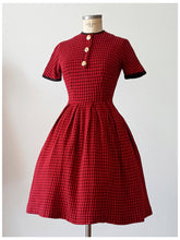 Load image into Gallery viewer, 1950s 1960s - MODE-O-DAY, USA - Gorgeous Houndstooth Dress - W26 (66cm)