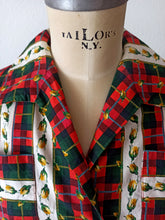 Load image into Gallery viewer, 1950s 1960s - GERMANY - Adorable Tartan Floral Cotton Dress - W35 (88cm)