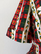 Load image into Gallery viewer, 1950s 1960s - GERMANY - Adorable Tartan Floral Cotton Dress - W35 (88cm)