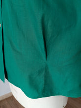 Load image into Gallery viewer, 1950s - Gorgeous Green Embroidery Cotton Blouse - W47 (120cm)