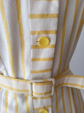 Load image into Gallery viewer, 1950s 1960s - GERMANY - Adorable Striped Linen Dress - W31 (80cm)
