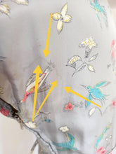 Load image into Gallery viewer, 1930s - MODELL, Germany - Outstanding Trapunto Birds Silk Dress - W26 (66cm)