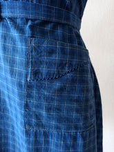 Load image into Gallery viewer, 1940s - Adorable Blue Checked Cotton Dress - W33 (84cm)