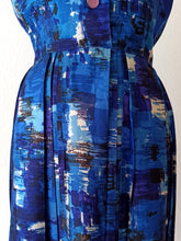 Load image into Gallery viewer, 1950s 1960s - St. MICHAEL, UK - Stunning Abstract Satin Dress - W31.5 (80cm)