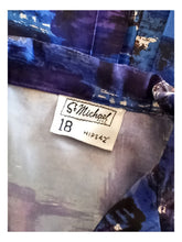 Load image into Gallery viewer, 1950s 1960s - St. MICHAEL, UK - Stunning Abstract Satin Dress - W31.5 (80cm)