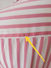 Laden Sie das Bild in den Galerie-Viewer, 1950s - Exquisite Pink Candy Stripes Cotton Blouse - Sz 44