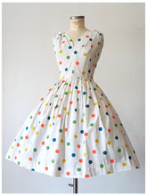 Load image into Gallery viewer, 1950s - BOUSSAC, Paris - Adorable Cotton Dress - W32 (80cm)