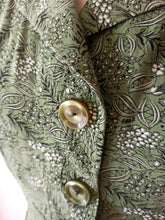 Load image into Gallery viewer, 1940s 1950s - Adorable Olive Green Rayon Dress - W31.5 (80cm)