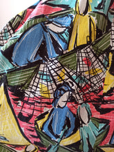 Load image into Gallery viewer, 1940s 1950s - Spectacular Fishermen Novelty Skirt - W27/27.5 (68/70cm)