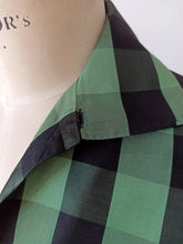 Load image into Gallery viewer, 1940s 1950s - VM, Paris - Stunning Green Plaid Blouse - W30 (76cm)