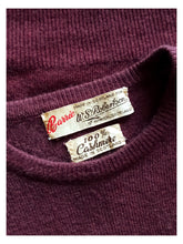 Load image into Gallery viewer, 1950s - BARRIE, Scotland - Gorgeous Purplish Wine Cashmere Jumper - Sz 36